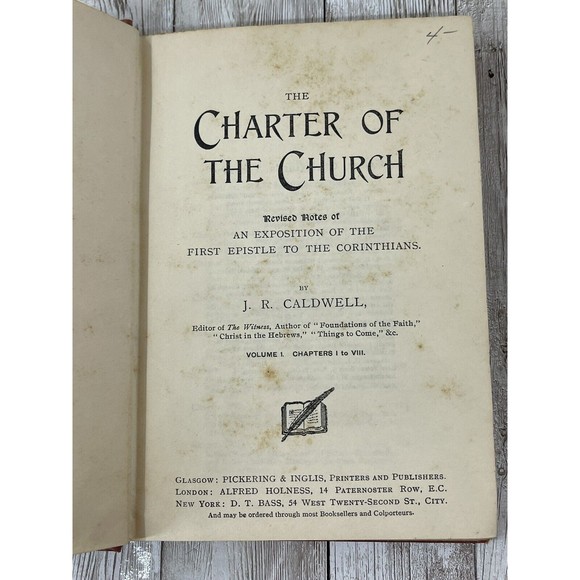 The Charter of the Church (1st Corinthians) - J R Caldwell Vol. 1 Chap. 1-8 - Picture 8 of 8